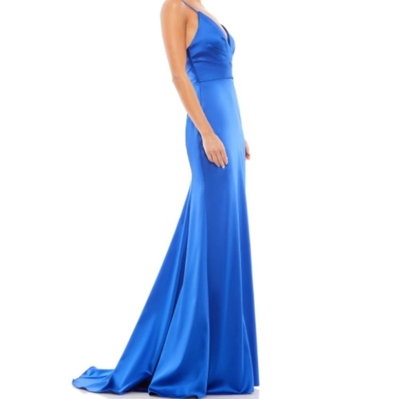MAC DUGGAL Formal Prom Wedding Bridal Cocktail Party Royal Blue Gown •size 2